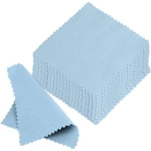 50 pcs Jewelry Cleaning Cloth Polishing Cleaning Cloths for Sterling Silver Gold